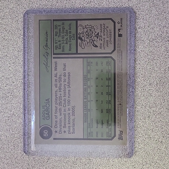 2023 Topps Heritage Adolis Garcia - Picture 2 of 2